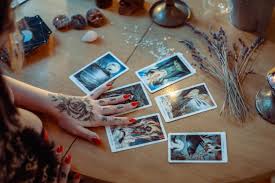 Assorted Tarot Cards on a table